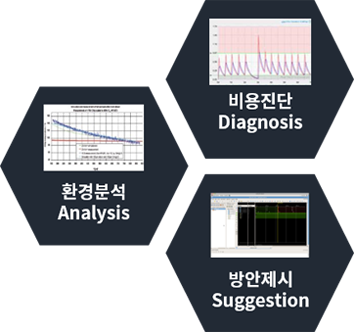 환경분석 Analysis, 비용진단 Diagnosis, 방안제시 Suggestion